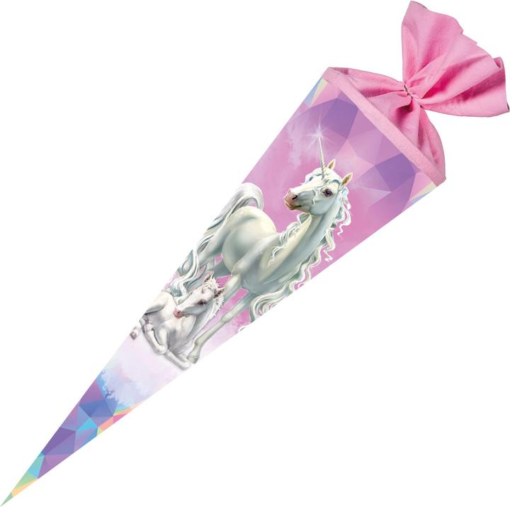 Nestler Schultüte 70cm rund Einhorn Märchenwald (70 cm)