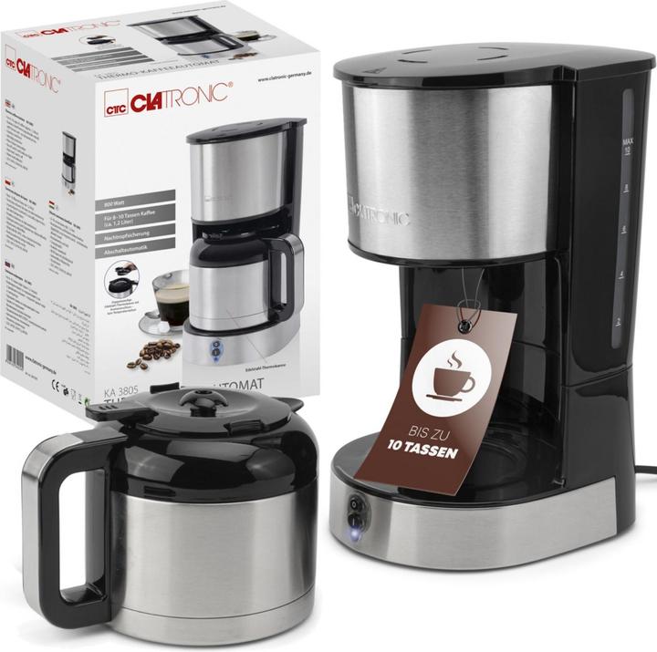 Image du produit Clatronic KA 3805 Machine à café argentée, 8-10 tasses