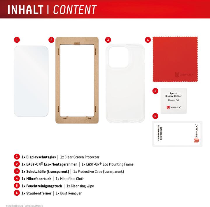 Image du produit Displex Real Glass, 2D Panzerglas + Handyhülle (1 pièce(s), Apple iPhone 16e)