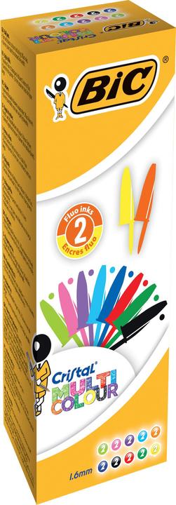 Actual product image Bic Biros ® Cristal® Multicolor, 0.6 mm, assorted (Multicoloured, 20 x)