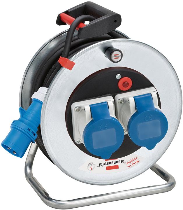 Image du produit Brennenstuhl Enrouleur de câble Garant SK 240, 2x prises CEE 230V/16A, fiche CEE 230V/16A, câble 20m H07RN-F (20 m, 2.50 mm²² mm)