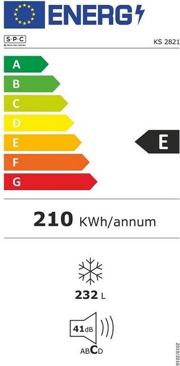 Energie-Label SPC KS2821 (Freistehend, 232 l)