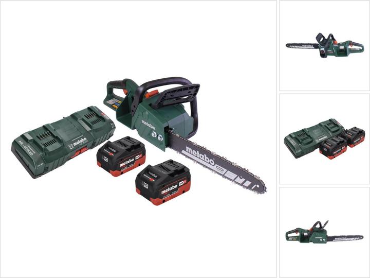 Actual product image Metabo MS 36-18 LTX BL 40 Battery chain saw 36 V ( 2x 18 V ) 40 cm 22 m/s Brushless + 2x Battery 8,0 Ah (Battery chain saw)