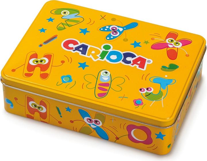 Immagine prodotto Carioca Penne con punta in fibra in scatola di metallo, 100 pezzi, giallo (Giallo, 100 x)