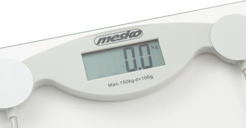 Produktbild Mesko MS 8137 personal scale Rectangle Transparent, White Electronic personal scale (150 kg)