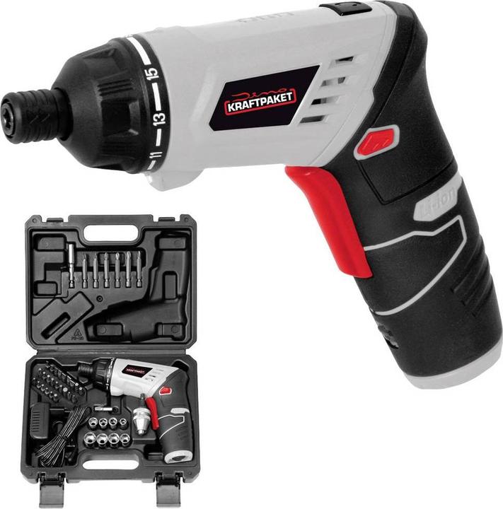 Produktbild Dino Mini-Akkuschrauber-Set Multiplex 3.6V 5Nm 41-tlg (Akkubetrieb)