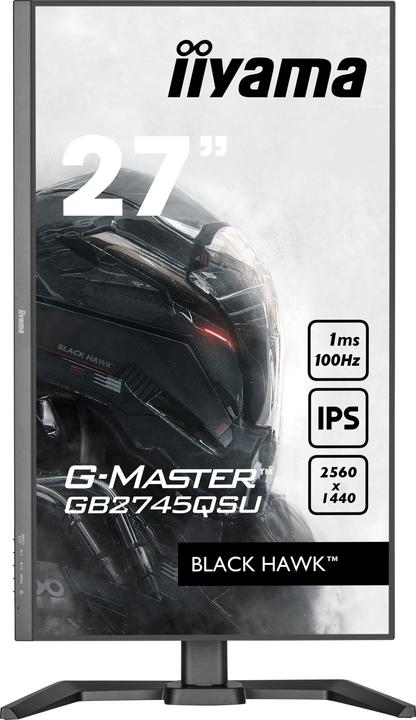 Produktbild iiyama GB2745QSU-B1 G-Master 68,58cm 27Zoll ETE IPS QHD Black Hawk 100Hz 250cd/m2 1ms HDMI DP USB-HU (2560 x 1440 Pixel, 27")