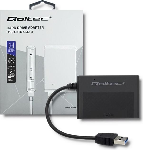 Produktbild Qoltec Hard Drive Adapter USB 3.0 HDD/SSD (SATA, USB 3.0)