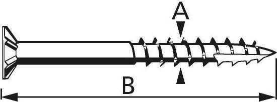 Actual product image Suki Universal screw PERFORMANCE 5x25mm (60 Screws per piece)