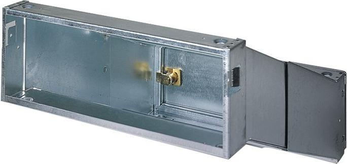 Actual product image Renz Slanted pull-through letterbox, extendable, 300x110x265-410, galvanised steel