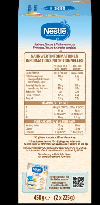 Produktbild Nestlé Himbeere Banane & Vollkorncerealien (450 g)