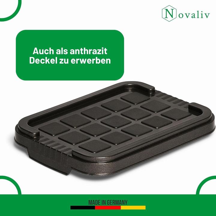 Image du produit Novaliv Couvercles de rechange 3X 2 litres avec fermeture à clip 19x14 cm transparent (19 x 14 cm, 2 l)