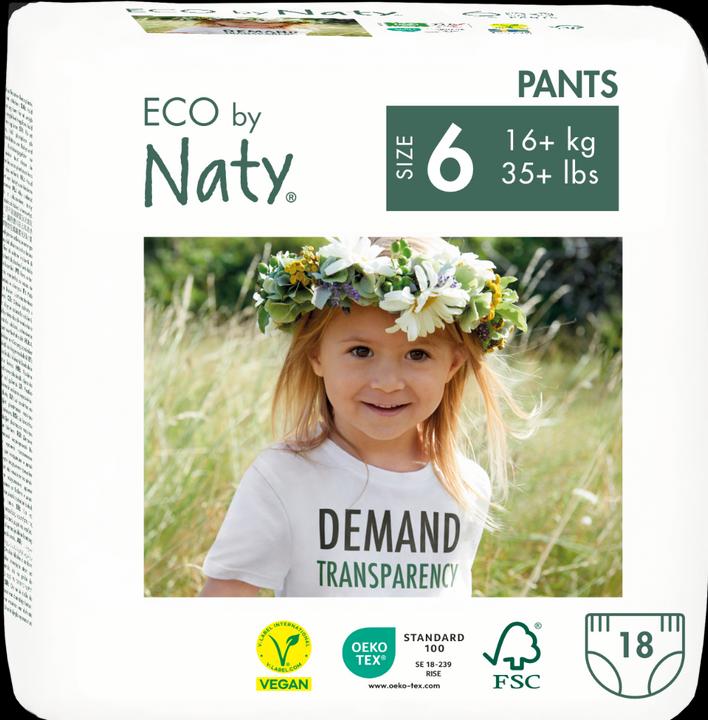 Produktbild Naty Bio-Windelhöschen (Gr. 6, Tragepack, 18 Stück)