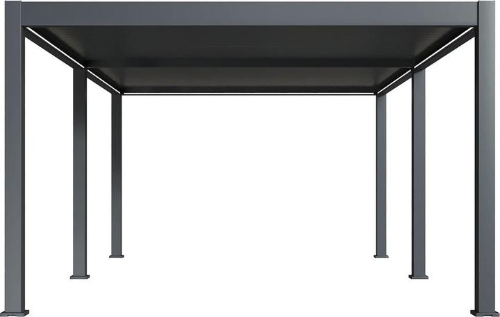 Actual product image Weide Electric pergola 4x6m anthracite with LED (600 cm, 400 cm)