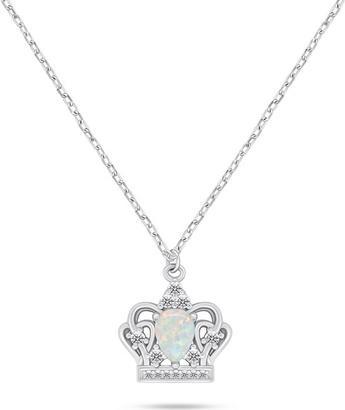 Image du produit Brilio Silver - Couronne de collier en argent brillant avec opale NCL138W
