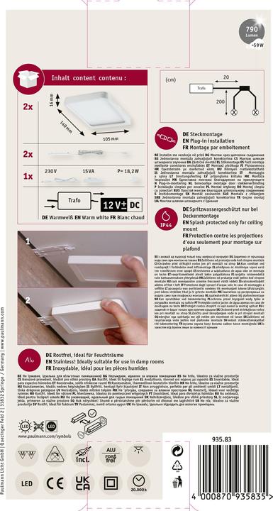 Produktbild Paulmann Möbelaufbauleuchte Vane Set (450 lm)