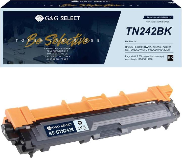 Productafbeelding G&G Toner vervangt Brother TN-242BK Compatibel Zwart GS-BTN242K