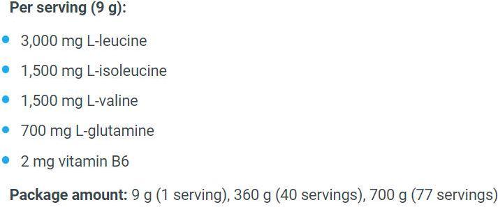 Nährwerte und Zutaten Biotech USA BCAA Zero (1 Stück, Pulver, 360 g)
