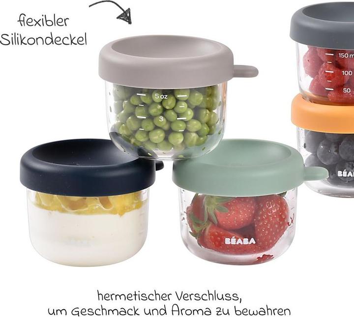 Produktbild Beaba Set 6 Portionen Glas 150ml Sunrise