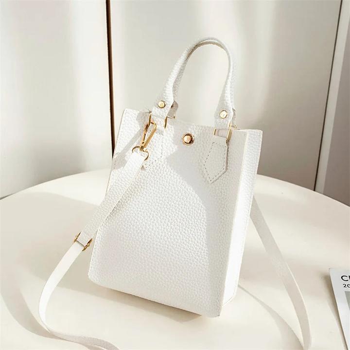 Only-Bags.Store Handtasche Mode Einfaches Grosses Fassungsvermögen Lychee-Muster Eine Schulter Kosmetik Crossbody