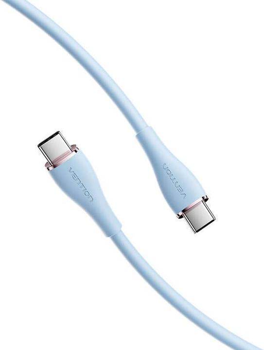 Image du produit Vention Câble USB-C 2.0 vers USB-C 5A TAWSG 1.5m Bleu clair Silicone (1.50 m, USB 2.0)