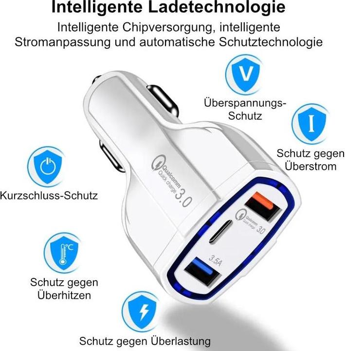 Immagine prodotto Hermex Caricatore USB per auto Adattatore USB per auto Caricatore USB per auto Adattatore USB per auto