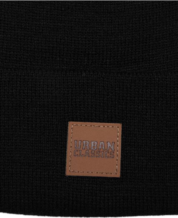 Actual product image Urban Classics Leatherpatch Long Beanie (One size)