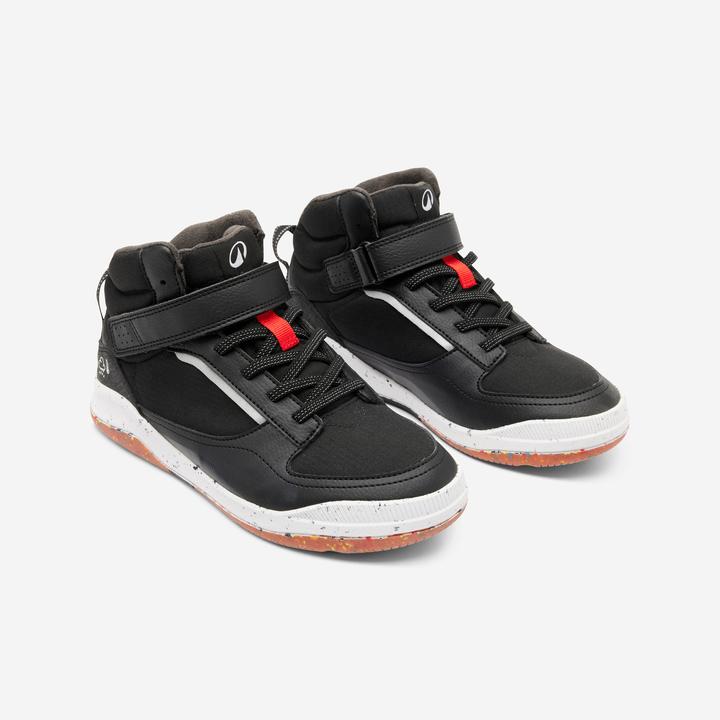 Immagine prodotto Decathlon Turnschuhe Kinder hoch Schnürsenkel Klettverschluss - Playventure Resist schwarz (39)