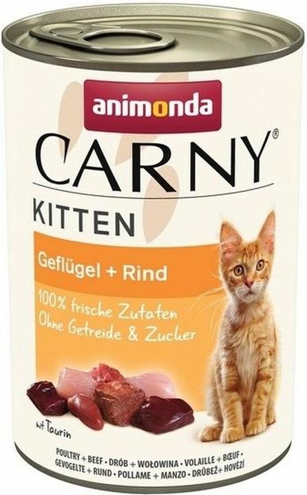 Produktbild animonda Carny Kitten Beef with poultry - Nassfutter für Katzen - 400g (Welpe + Kitten, 1 Stk., 400 g)