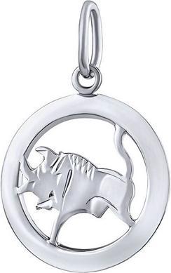 Silvego Silver pendant zodiac sign Taurus - round SILVEGOB10283S05