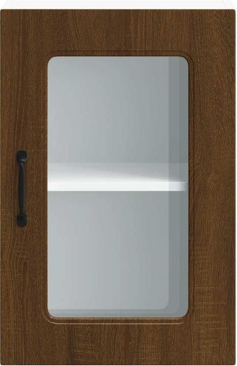 Actual product image VidaXL Kitchen wall unit with glass door Kalmar brown oak-look (40 x 31 x 60 cm)