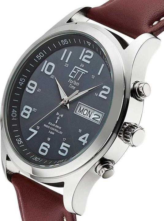 Image du produit Conrad Components Eco Tech Time Solar Drive radio Gobi Montre homme (Montre analogique, 40 mm)