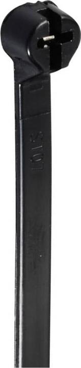 Produktbild Tru Components TC-12814188 Kabelbinder 200 mm 4.8 mm Schwarz UV-stabilisiert, m (Kunststoffkabelbinder, 200 mm, 100 Stk.)
