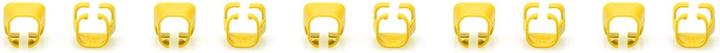 Immagine prodotto Digitus Clip colorate per cavi RJ45 Colore giallo, confezione da 100 pezzi