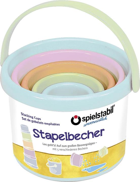 Actual product image Spielstabil Stacking cup set pastel 5-piece