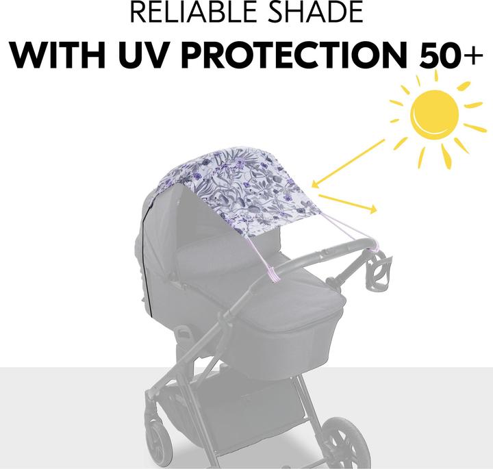 Actual product image Hauck Pushchair Sunshade Floral Grey