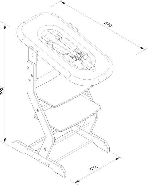 Actual product image Tissi Baby attachment for high chair