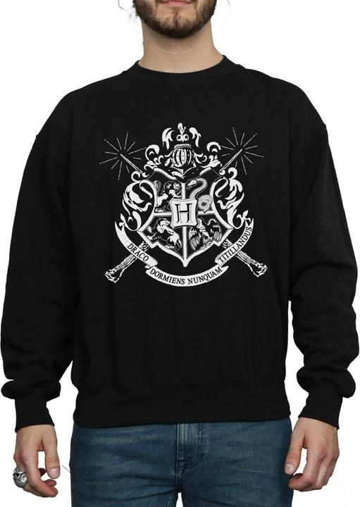 Actual product image Mens Hogwarts Badge Wands Sweatshirt (L)