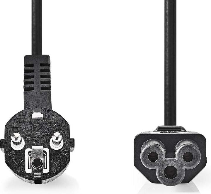 Produktbild Nedis Stromkabel | Schutzkontaktstecker | IEC-320-C5 | Abgewinkelt | Gerade | Vernickelt | 2.00 m | (2 m)