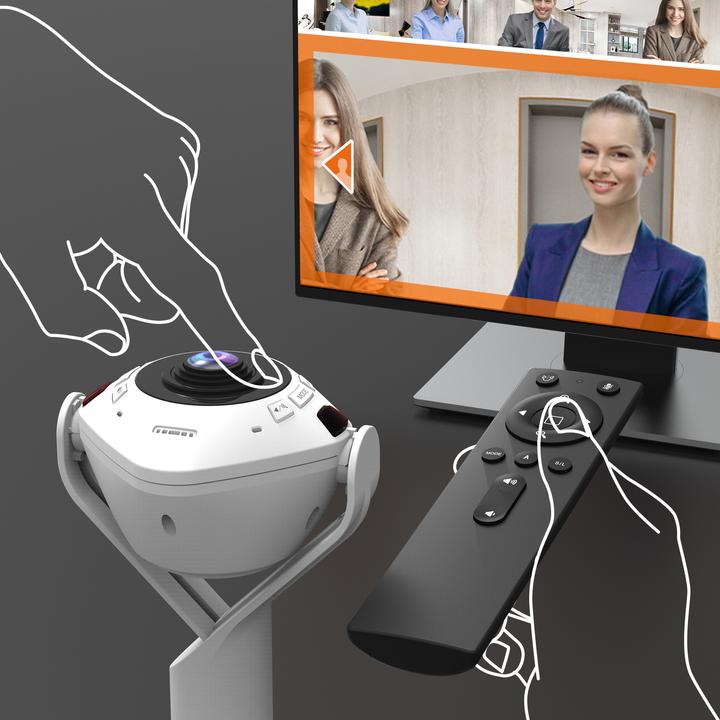Produktbild j5Create JVU368-N 360°-AI-gesteuerte-Webcam mit Freisprecheinrichtung (2.10 Mpx)
