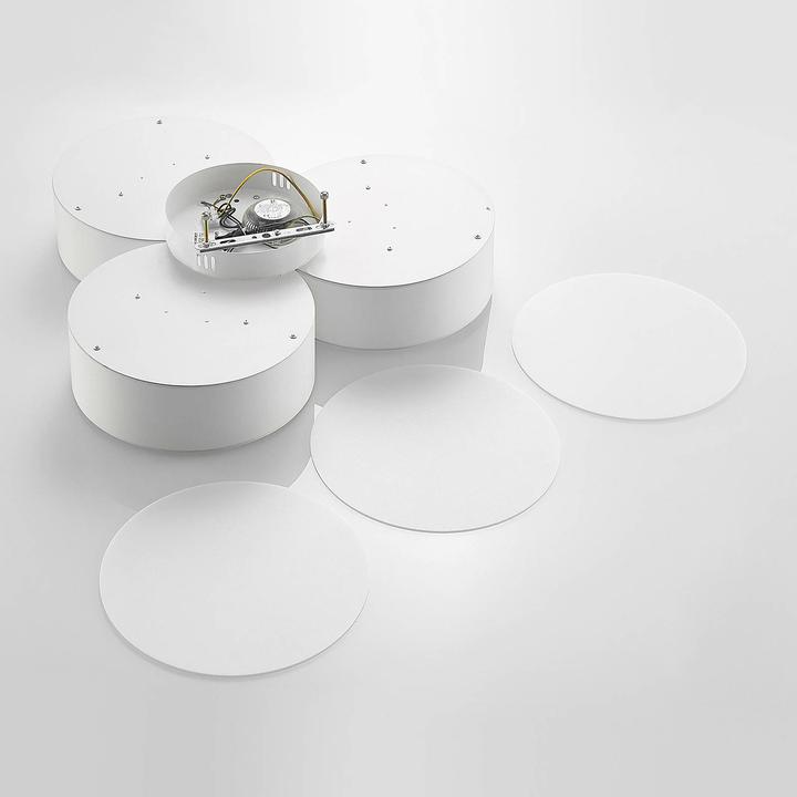 Produktbild Lindby Janita LED-Stoffdeckenlampe, 3-fl., weiss (3200 lm)