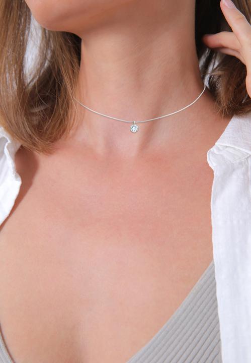 Produktbild Elli Choker, Kristall Kette (925er Sterling Silber, Glaskristall, 36 cm)