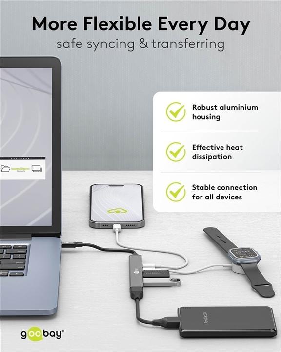 Produktbild Goobay Slim (USB-C, 5 Ports)