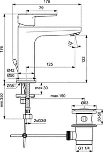 Actual product image Ideal Standard Cerafine O washbasin faucet