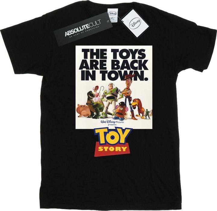Actual product image Disney Womens/Ladies Toy Story Movie Poster Cotton Boyfriend T-Shirt (L)