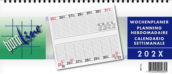 Produktbild BüroLine Wochenplaner 890712 D/F/I/E, 2023 (Quadrat, Kein Einband, Deutsch, Englisch, Französisch, Italienisch)