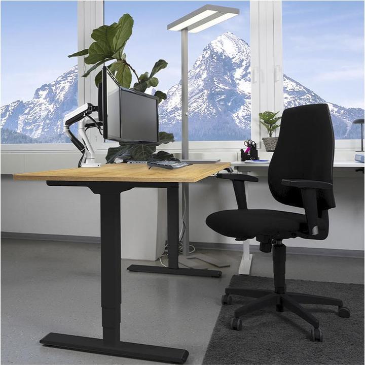 Actual product image Contini höhenverstellbarer Bürotisch 1.4x0.8m Eiche / Gestell schwarz
