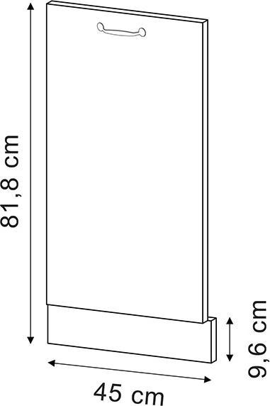 Produktbild Vichy Geschirrspülblende R-Line, Beton/Goldkraft Eiche, 45 cm, AP Anthrazit