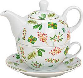 Actual product image G. Wurm White porcelain teapot set Christmas decor (0.40 l)