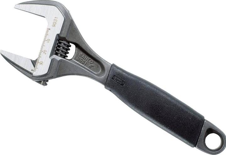 Produktbild Bahco ERGO 38-mm-Rollgabelschlüssel mit extragrosser Öffnungsweite, Zentralmutter und Gummigriff, phospha (38 mm)
